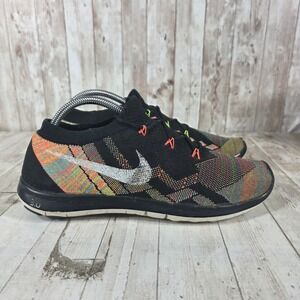 Nike Free 3.0 Flyknit Womens Running‎ Black Multi Color EU 40 US 9 718420-008